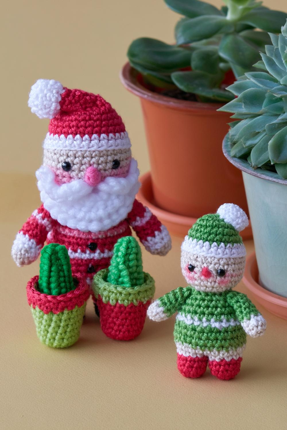 Weihnachtsmann und kleine Helfer