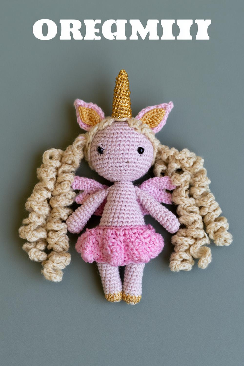 Märchenhaftes Einhorn mit Locken