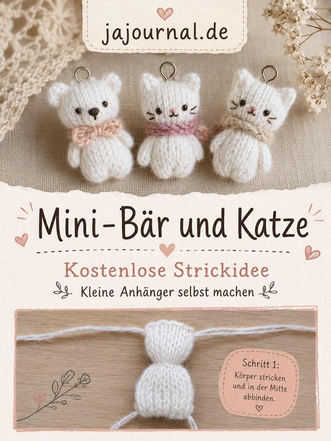 10 Mini - Katzen Häkeln - Ideen Für Anhänger, Amigurumi Und