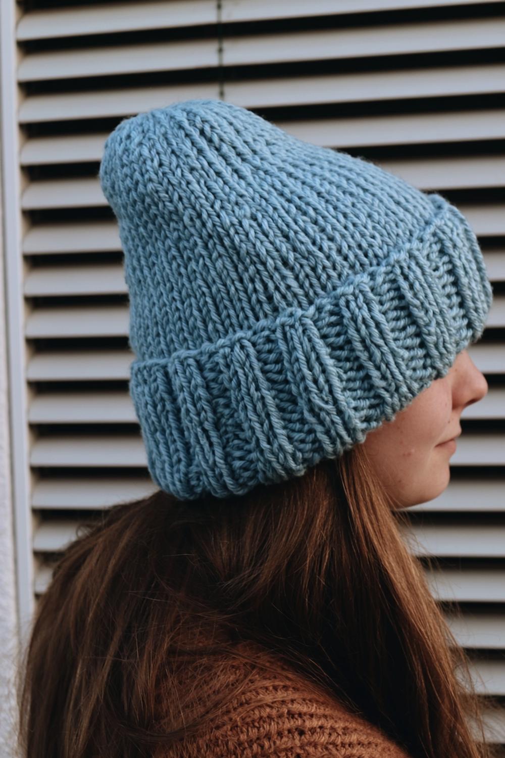 Entspannte Slouchy-Beanie in Mint