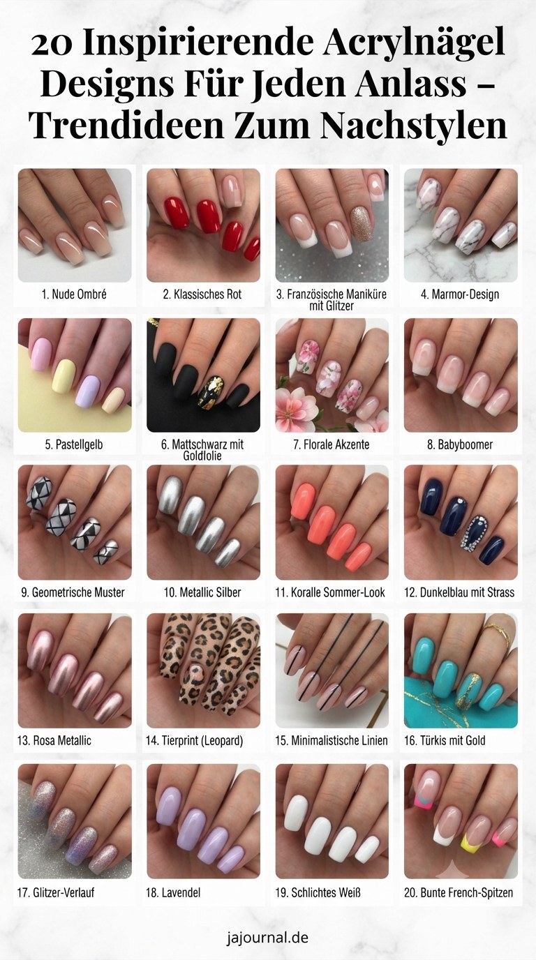 20 Inspirierende Acrylnägel Designs Für Jeden Anlass – Trendideen Zum Nachstylen