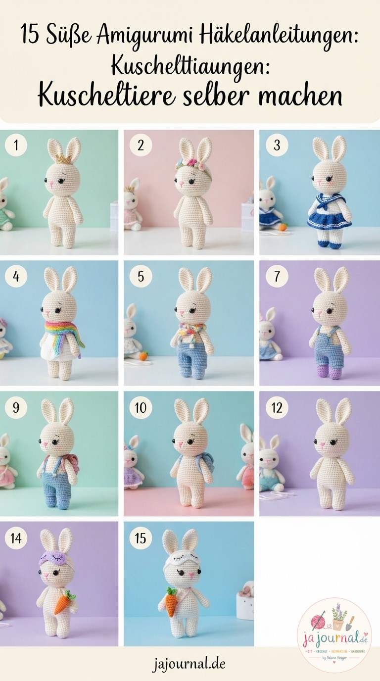 15 Süße Amigurumi Häkelanleitungen: Kuscheltiere selber machen