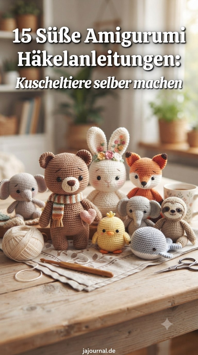15 Süße Amigurumi Häkelanleitungen: Kuscheltiere selber machen