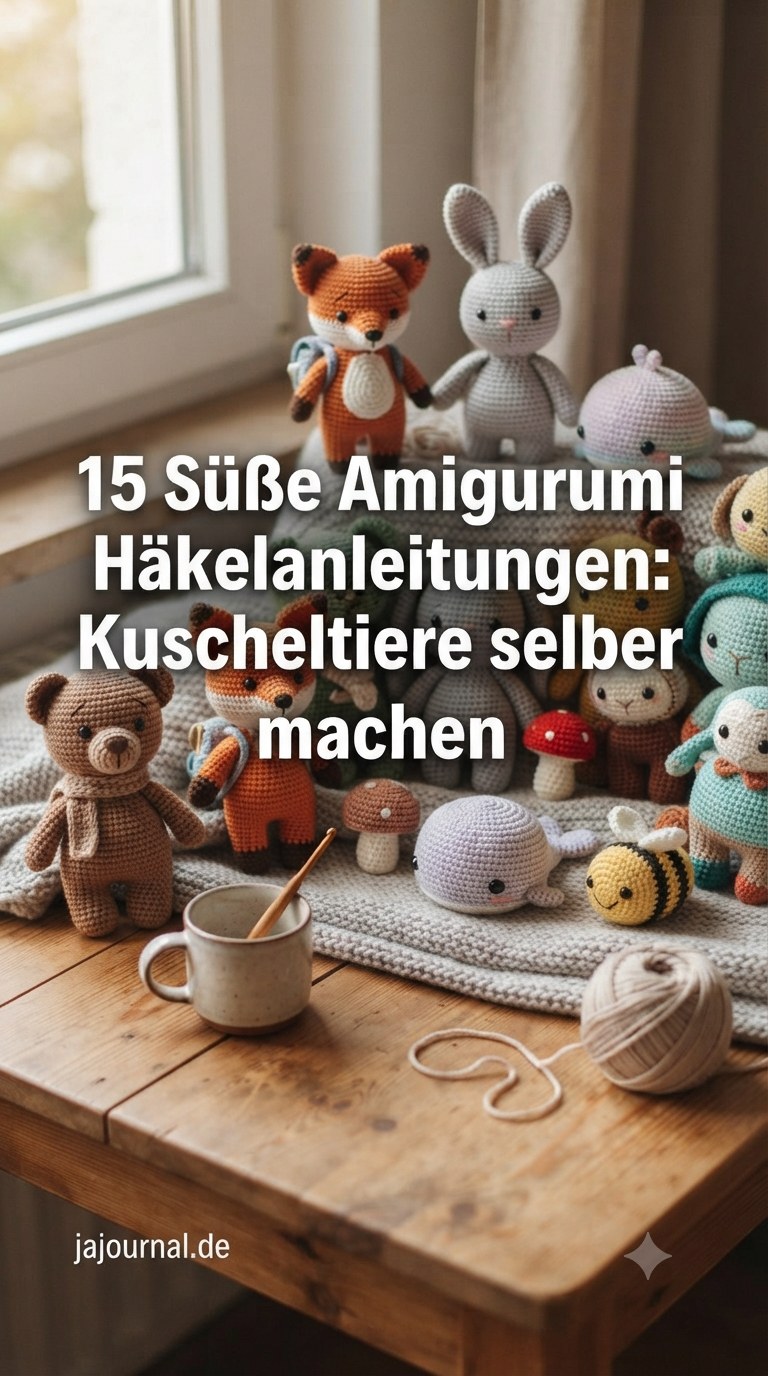 15 Süße Amigurumi Häkelanleitungen: Kuscheltiere selber machen
