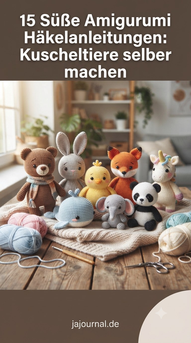 15 Süße Amigurumi Häkelanleitungen: Kuscheltiere selber machen