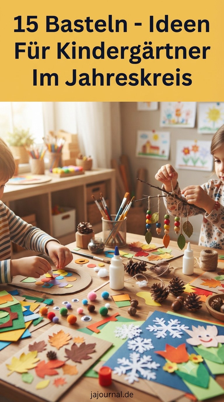 15 Basteln - Ideen Für Kindergärtner Im Jahreskreis