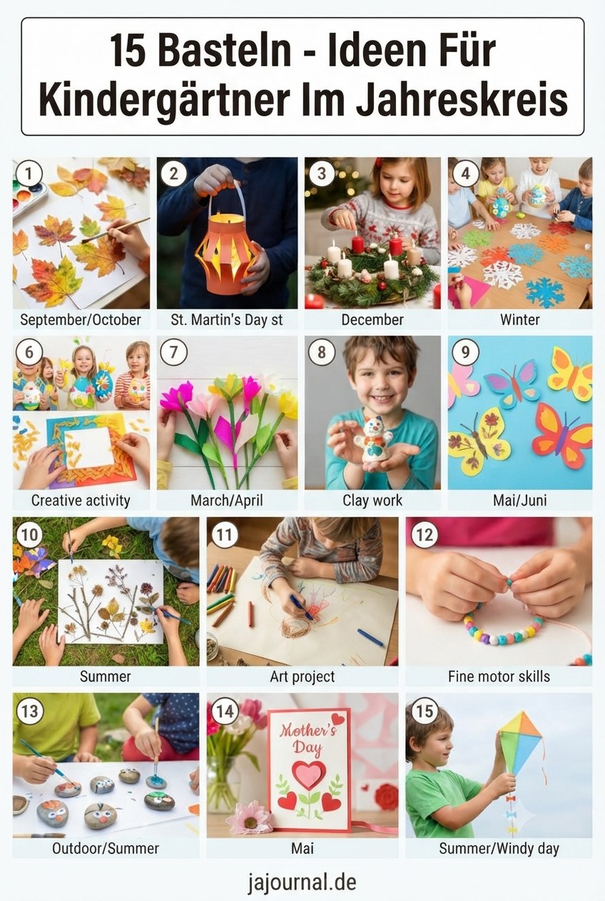 15 Basteln - Ideen Für Kindergärtner Im Jahreskreis
