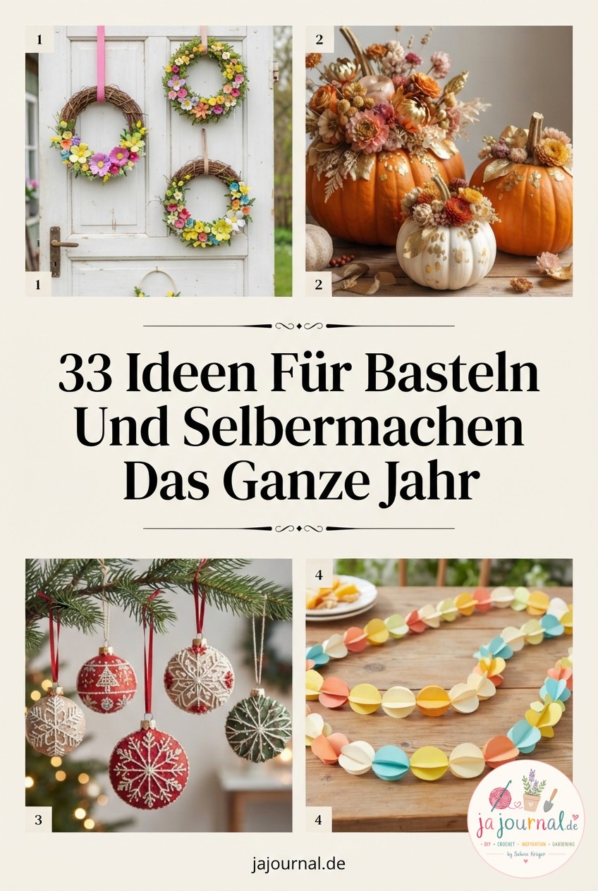 33 Ideen Für Basteln Und Selbermachen Das Ganze Jahr