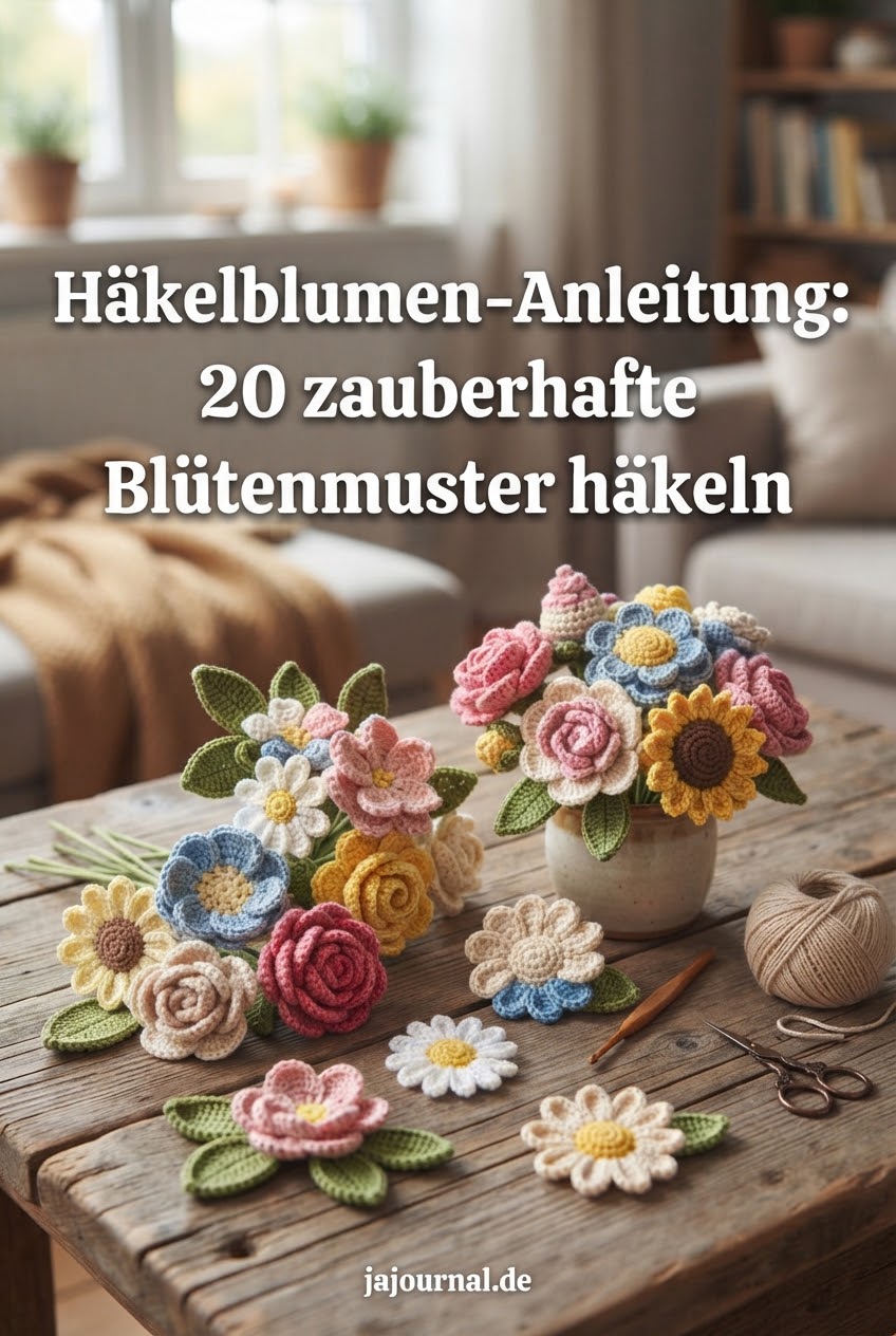 Häkelblumen-Anleitung: 20 zauberhafte Blütenmuster häkeln