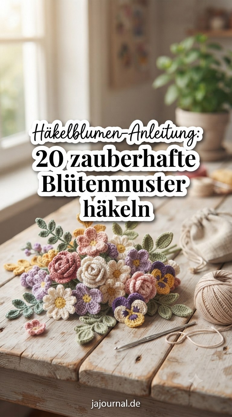 Häkelblumen-Anleitung: 20 zauberhafte Blütenmuster häkeln