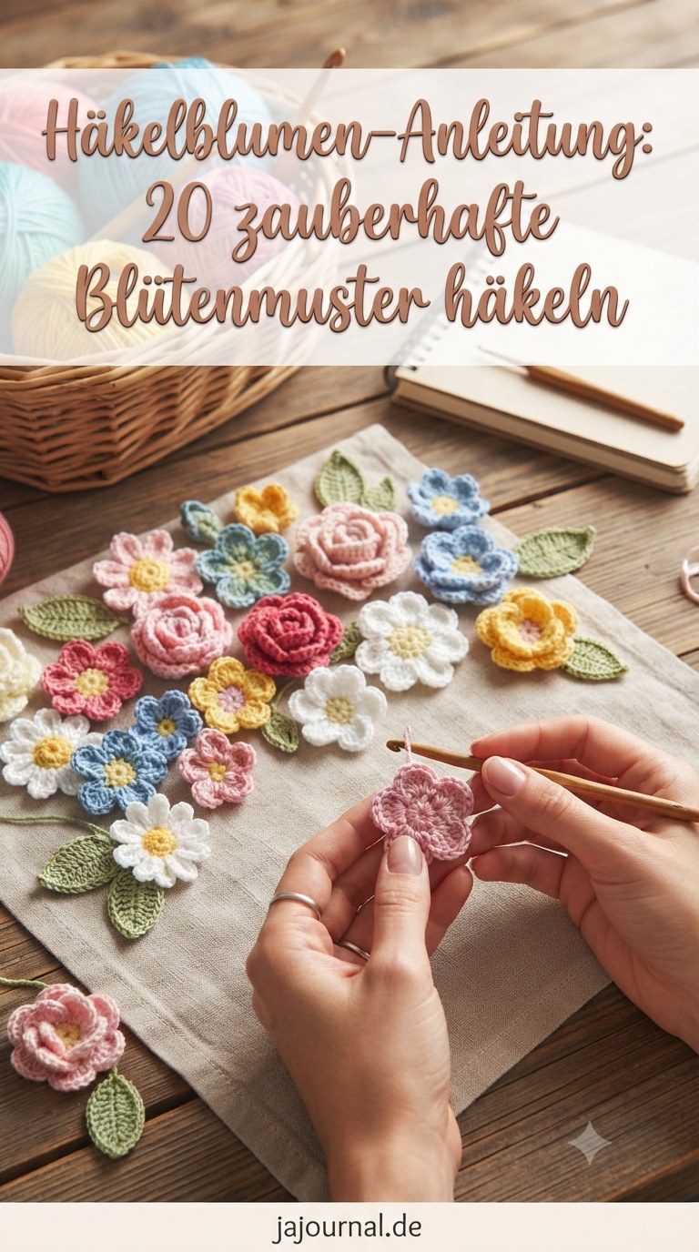Häkelblumen-Anleitung: 20 zauberhafte Blütenmuster häkeln