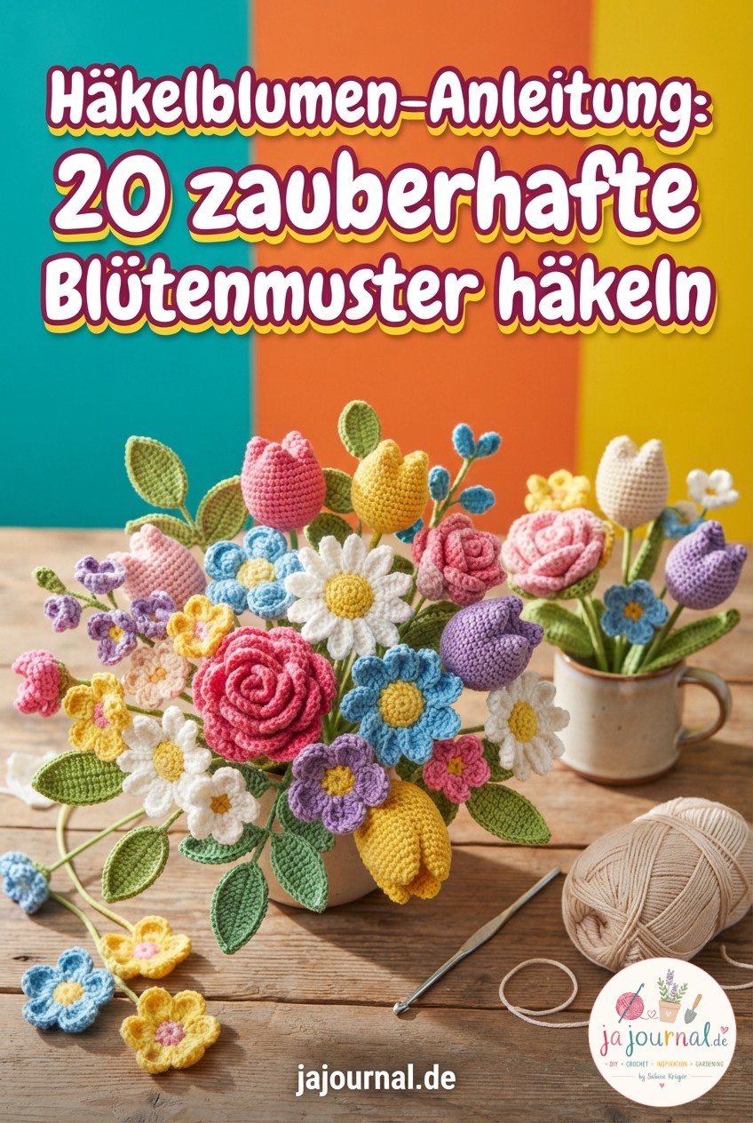 Häkelblumen-Anleitung: 20 zauberhafte Blütenmuster häkeln