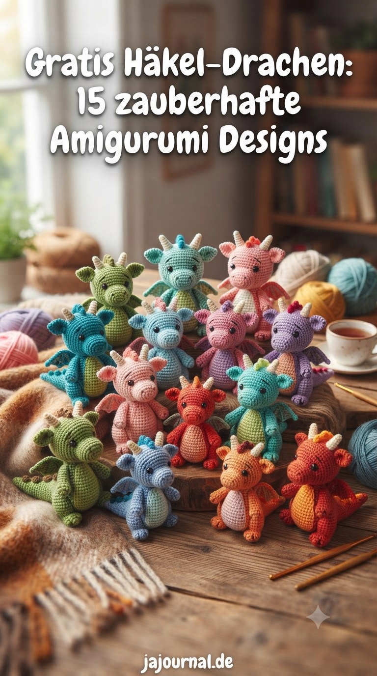 Gratis Häkel-Drachen: 15 zauberhafte Amigurumi Designs