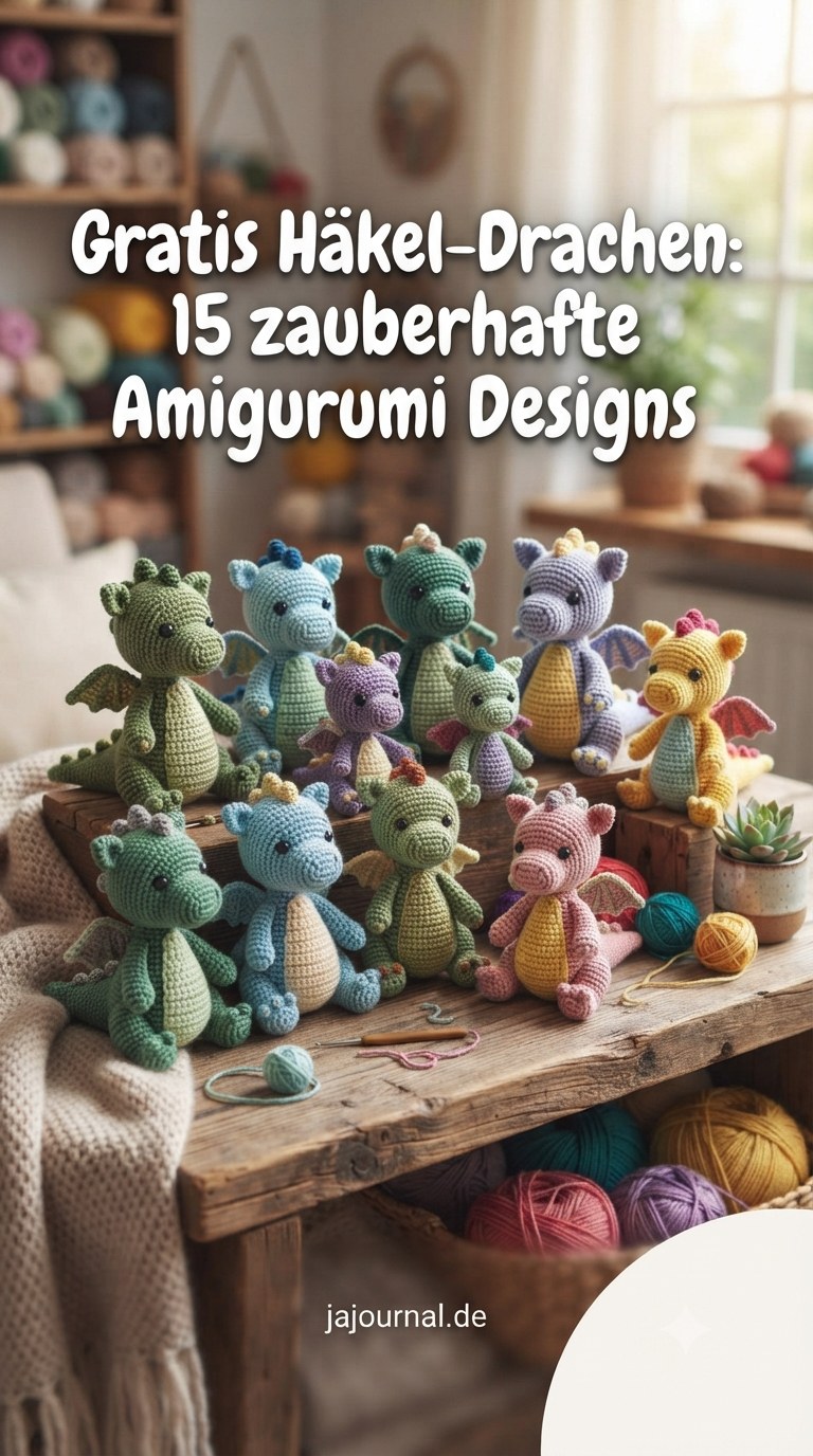 Gratis Häkel-Drachen: 15 zauberhafte Amigurumi Designs