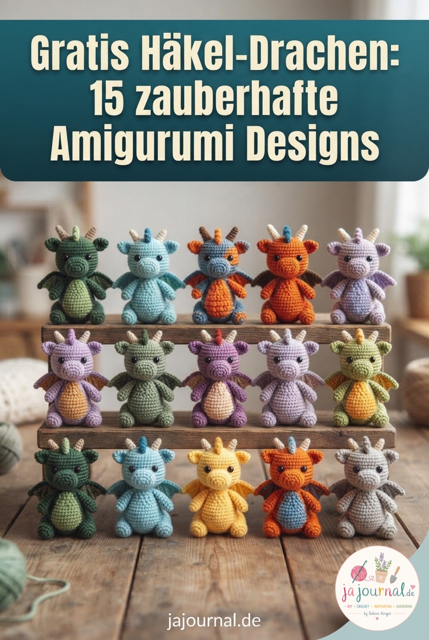 Gratis Häkel-Drachen: 15 zauberhafte Amigurumi Designs