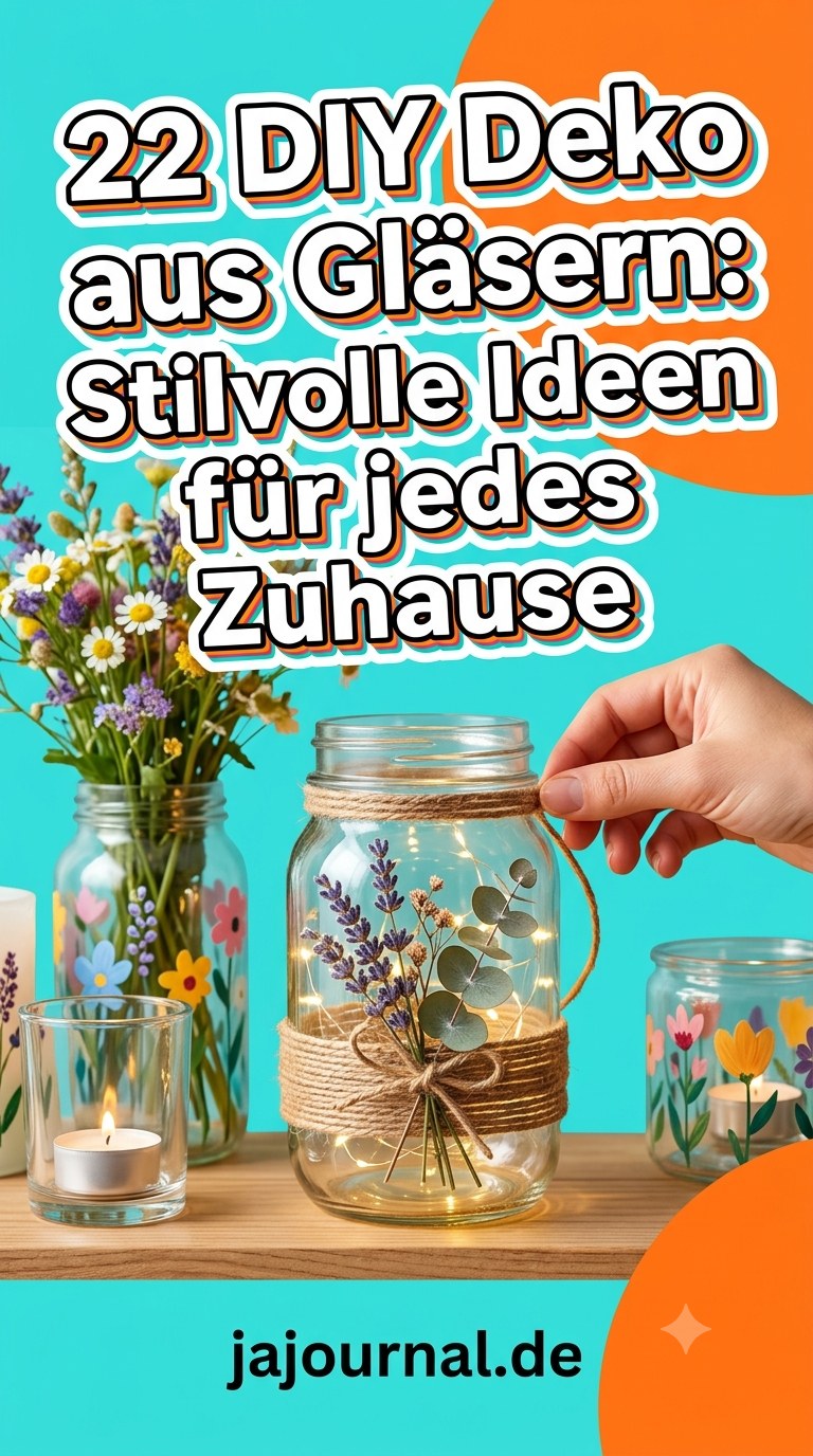 22 DIY Deko aus Gläsern: Stilvolle Ideen für jedes Zuhause