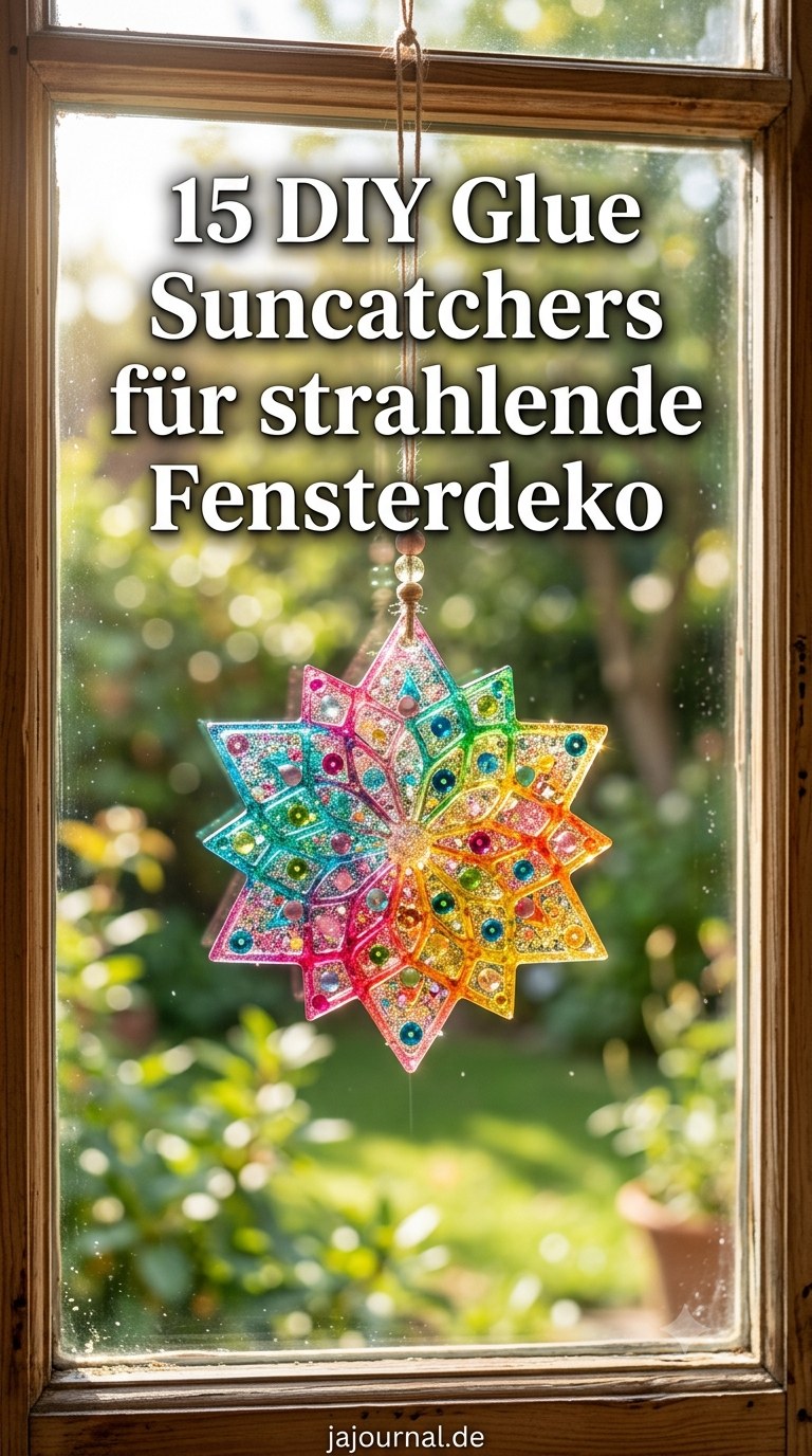15 DIY Glue Suncatchers für strahlende Fensterdeko