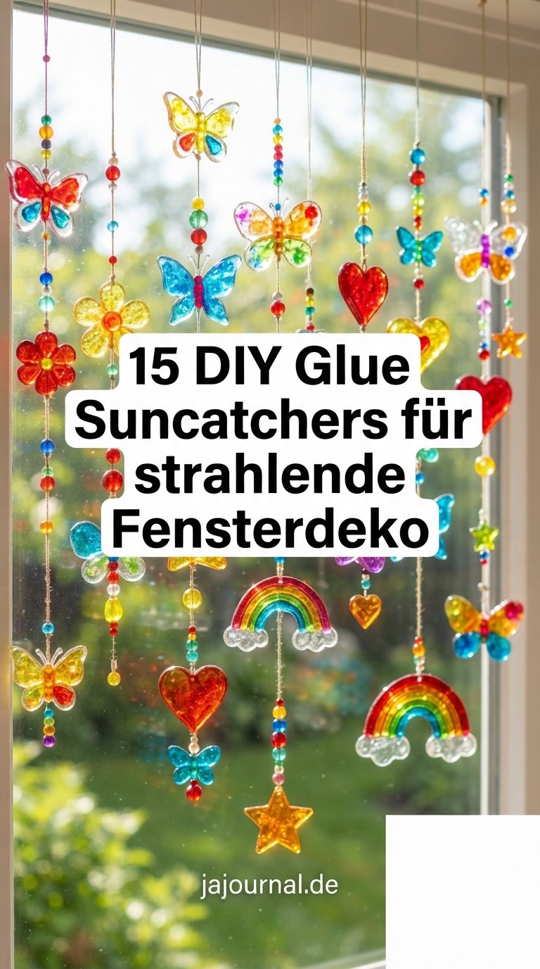 15 DIY Glue Suncatchers für strahlende Fensterdeko