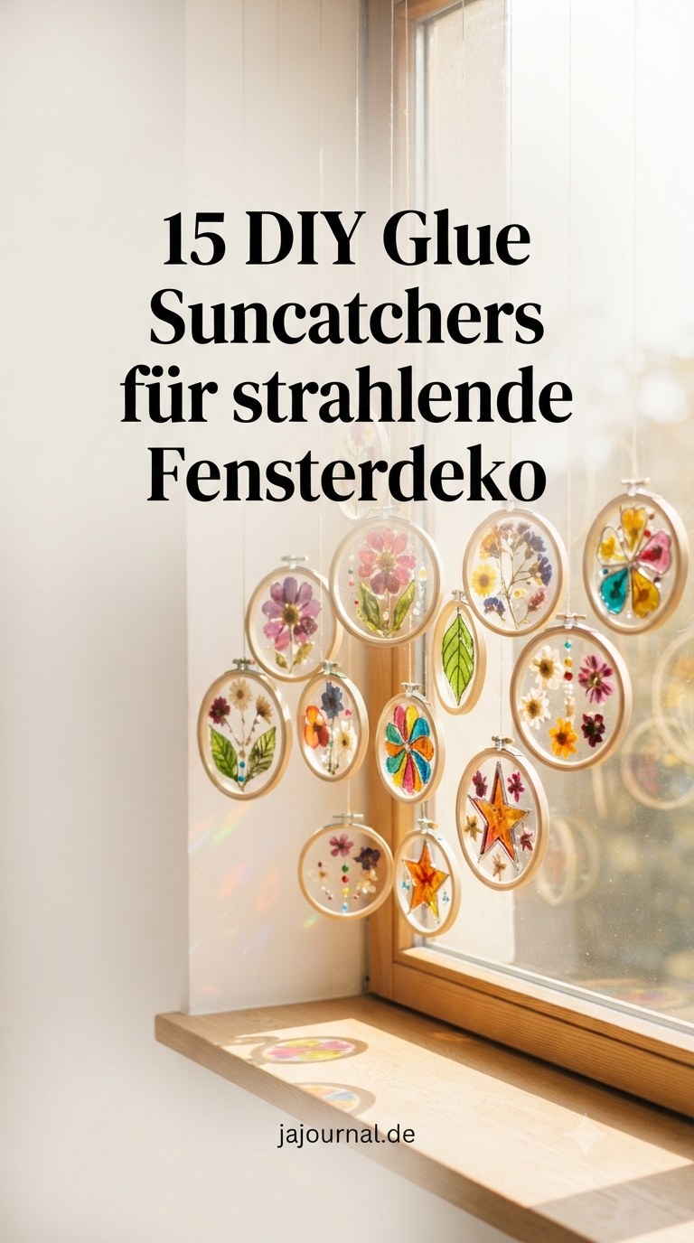 15 DIY Glue Suncatchers für strahlende Fensterdeko