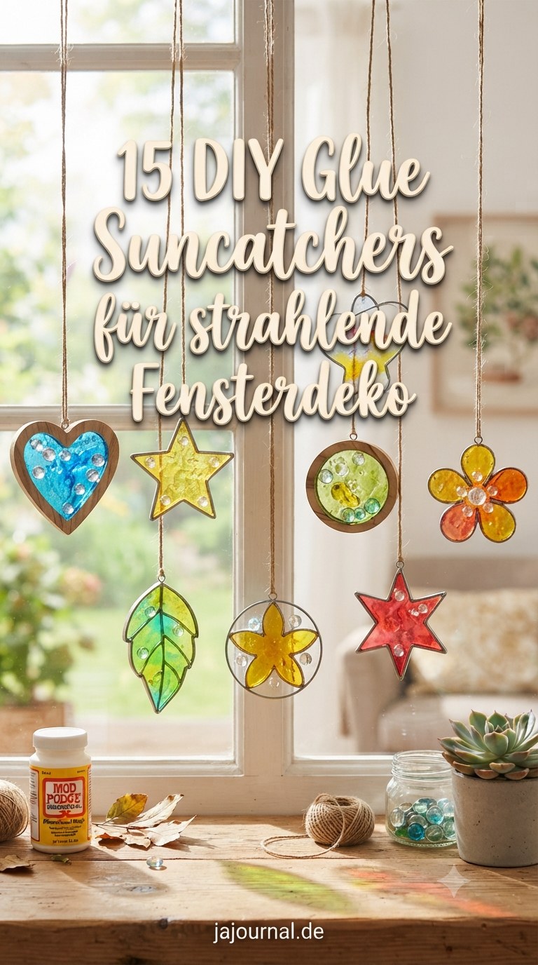 15 DIY Glue Suncatchers für strahlende Fensterdeko
