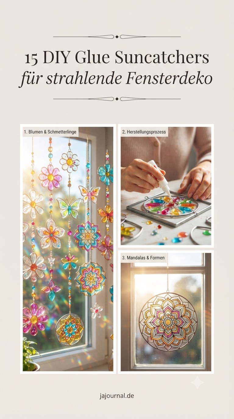 15 DIY Glue Suncatchers für strahlende Fensterdeko