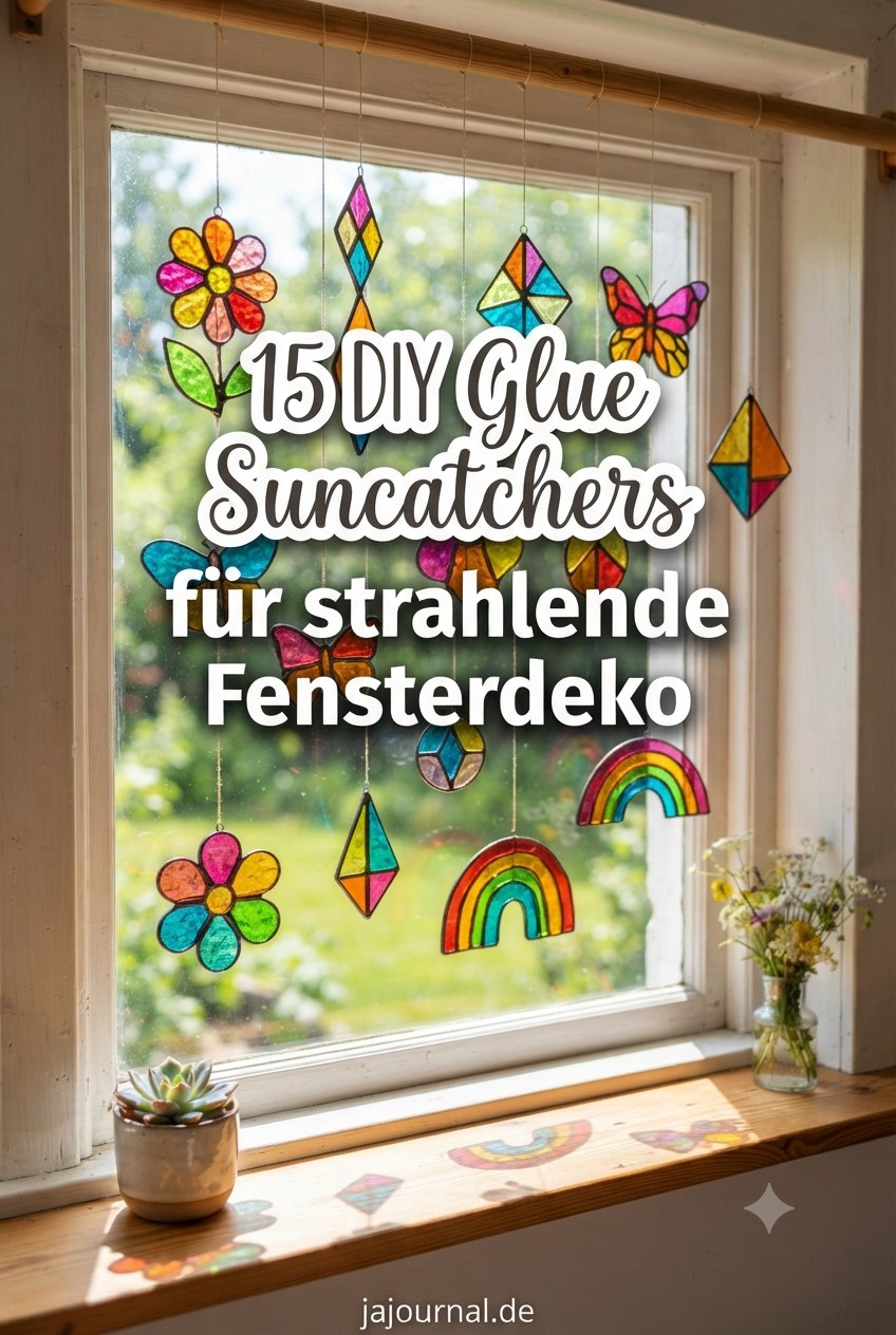 15 DIY Glue Suncatchers für strahlende Fensterdeko