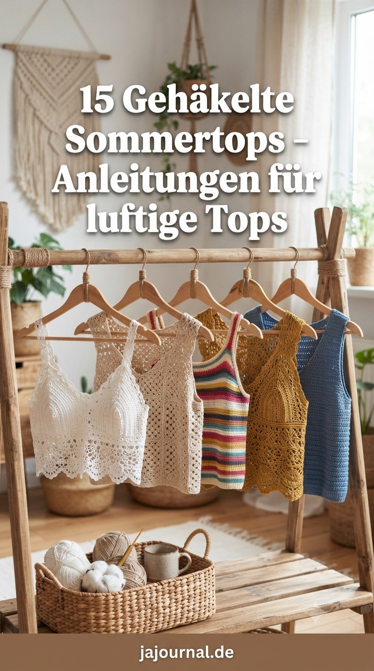 15 Gehäkelte Sommertops - Anleitungen für luftige Tops