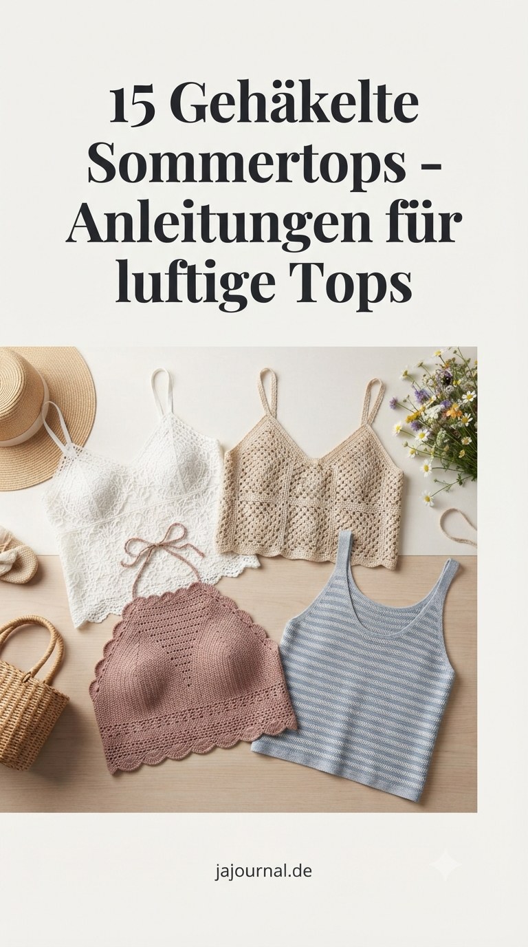 15 Gehäkelte Sommertops - Anleitungen für luftige Tops