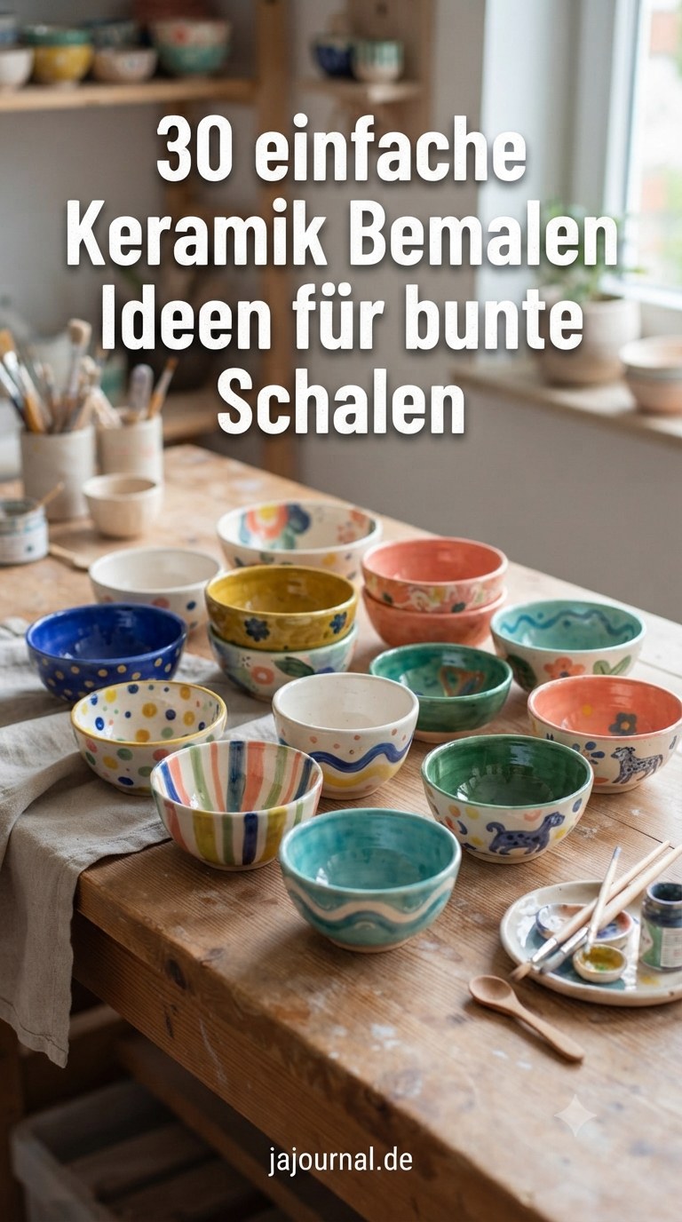 30 einfache Keramik Bemalen Ideen für bunte Schalen