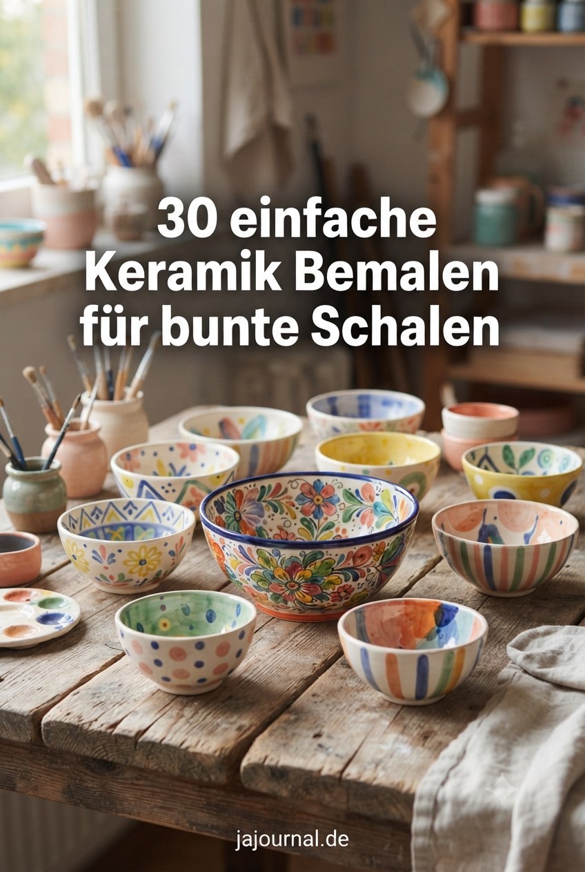 30 einfache Keramik Bemalen Ideen für bunte Schalen