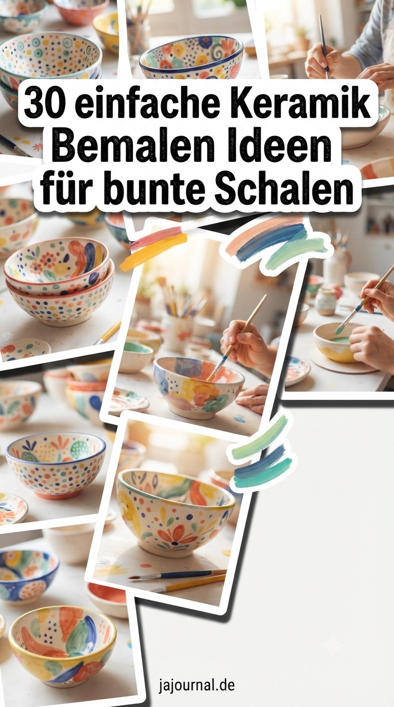 30 einfache Keramik Bemalen Ideen für bunte Schalen