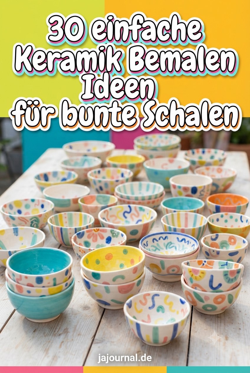 30 einfache Keramik Bemalen Ideen für bunte Schalen
