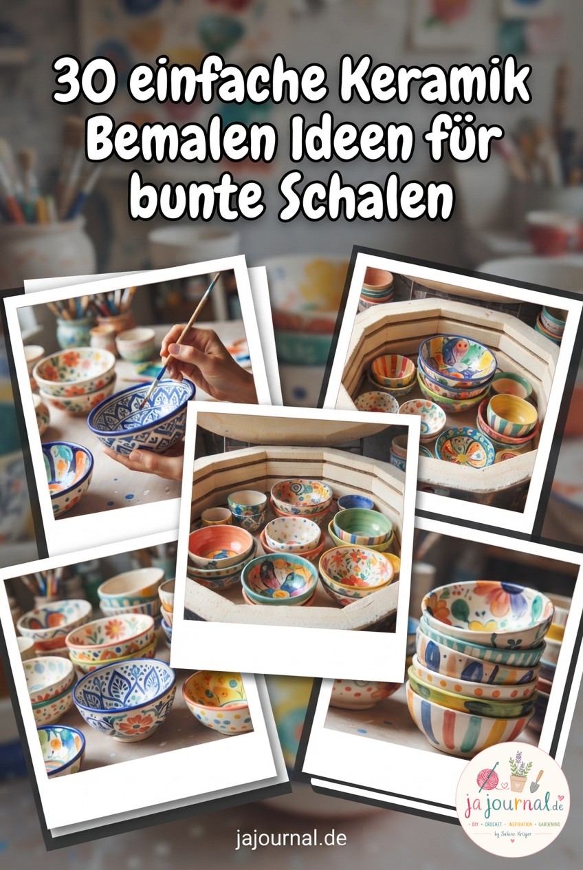 30 einfache Keramik Bemalen Ideen für bunte Schalen