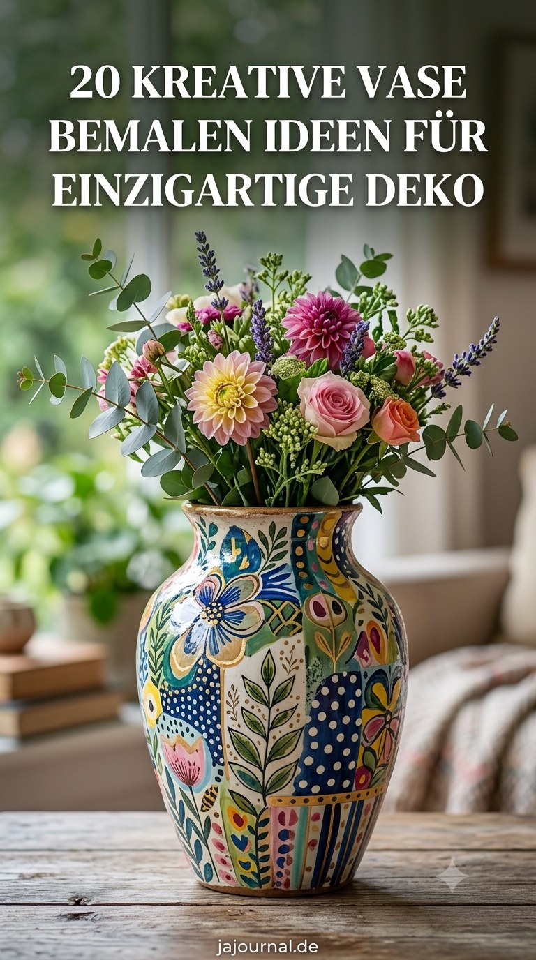 20 kreative Vase bemalen Ideen für einzigartige Deko