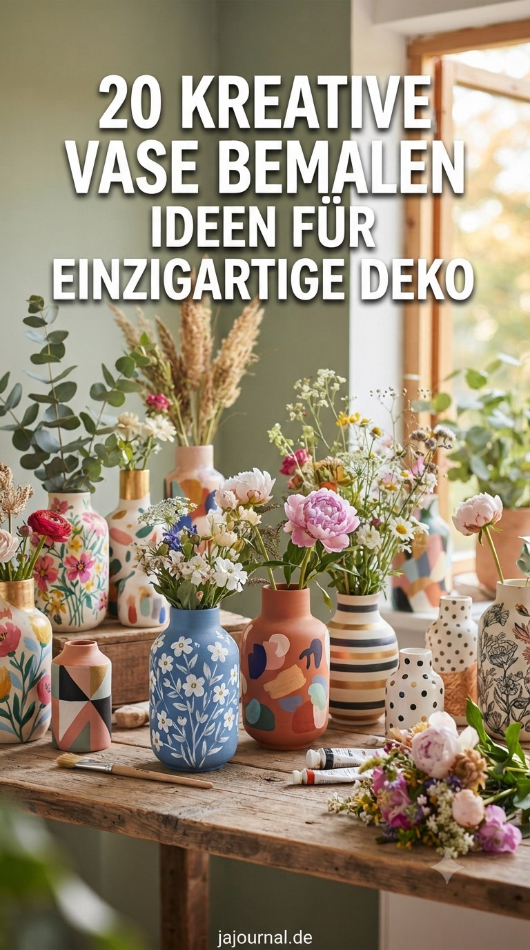 20 kreative Vase bemalen Ideen für einzigartige Deko