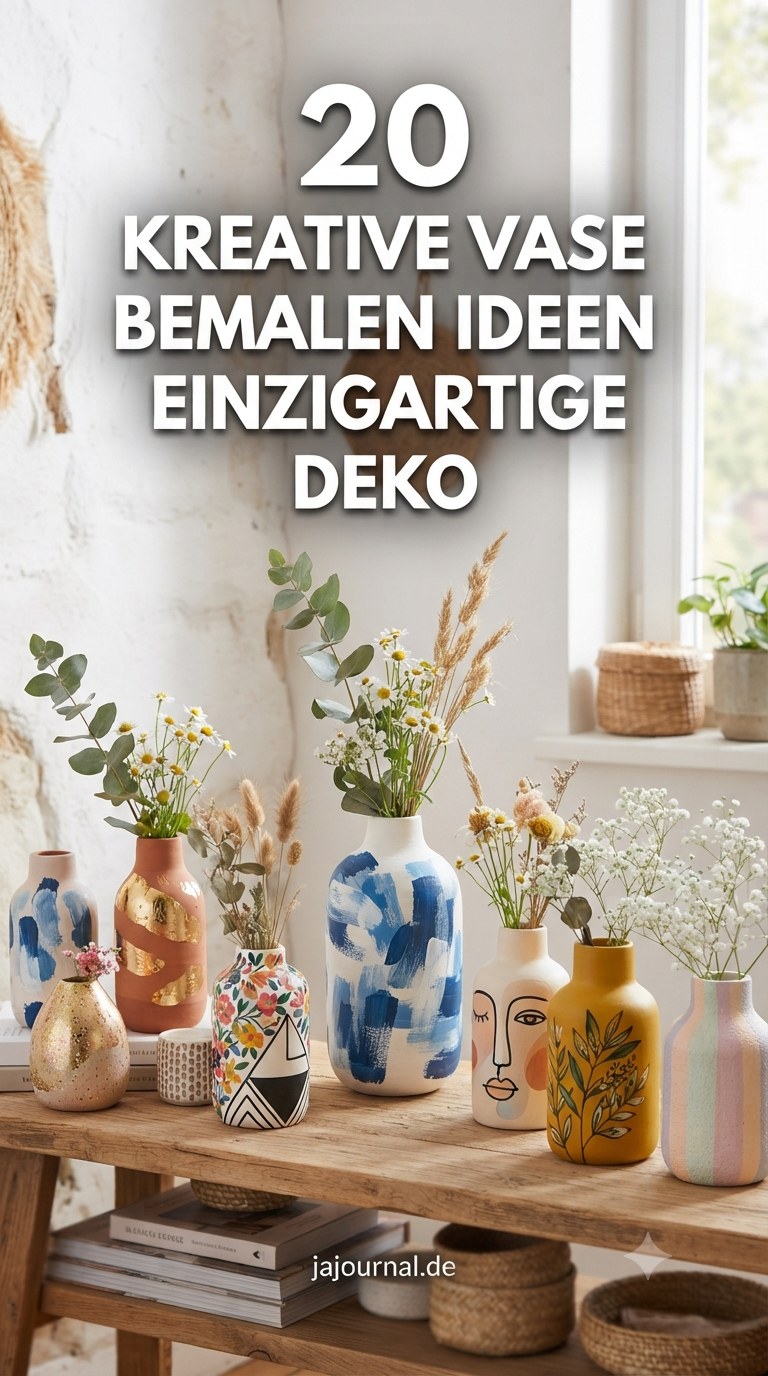 20 kreative Vase bemalen Ideen für einzigartige Deko
