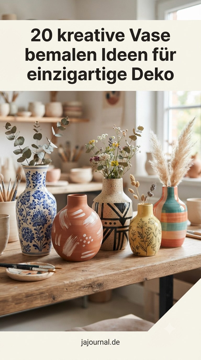 20 kreative Vase bemalen Ideen für einzigartige Deko