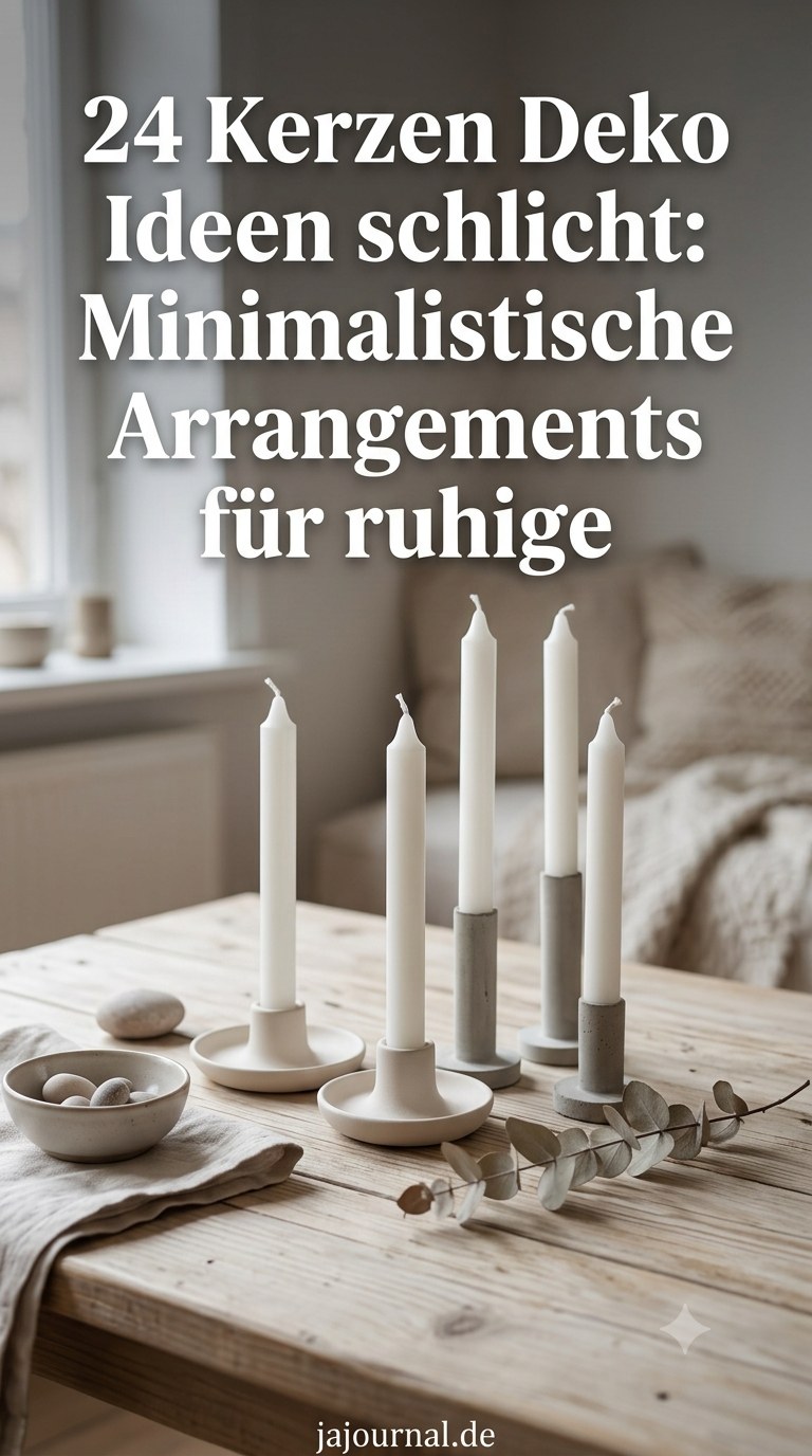 24 Kerzen Deko Ideen schlicht: Minimalistische Arrangements für ruhige Räume