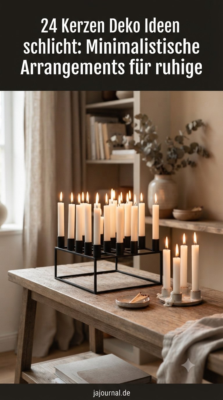 24 Kerzen Deko Ideen schlicht: Minimalistische Arrangements für ruhige Räume