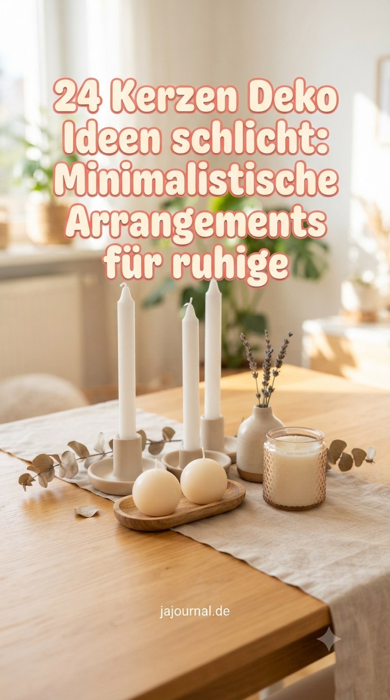 24 Kerzen Deko Ideen schlicht: Minimalistische Arrangements für ruhige Räume