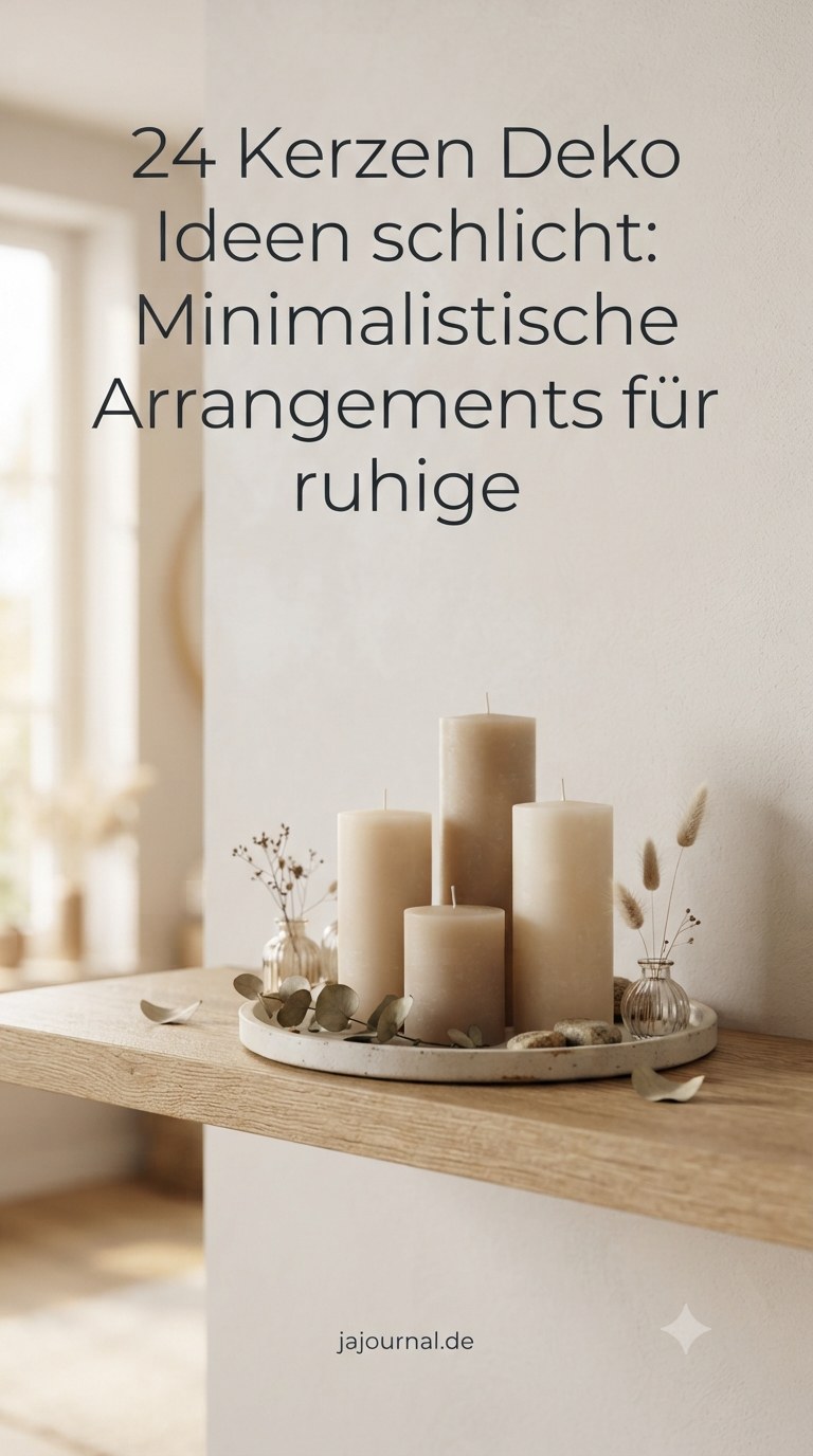 24 Kerzen Deko Ideen schlicht: Minimalistische Arrangements für ruhige Räume
