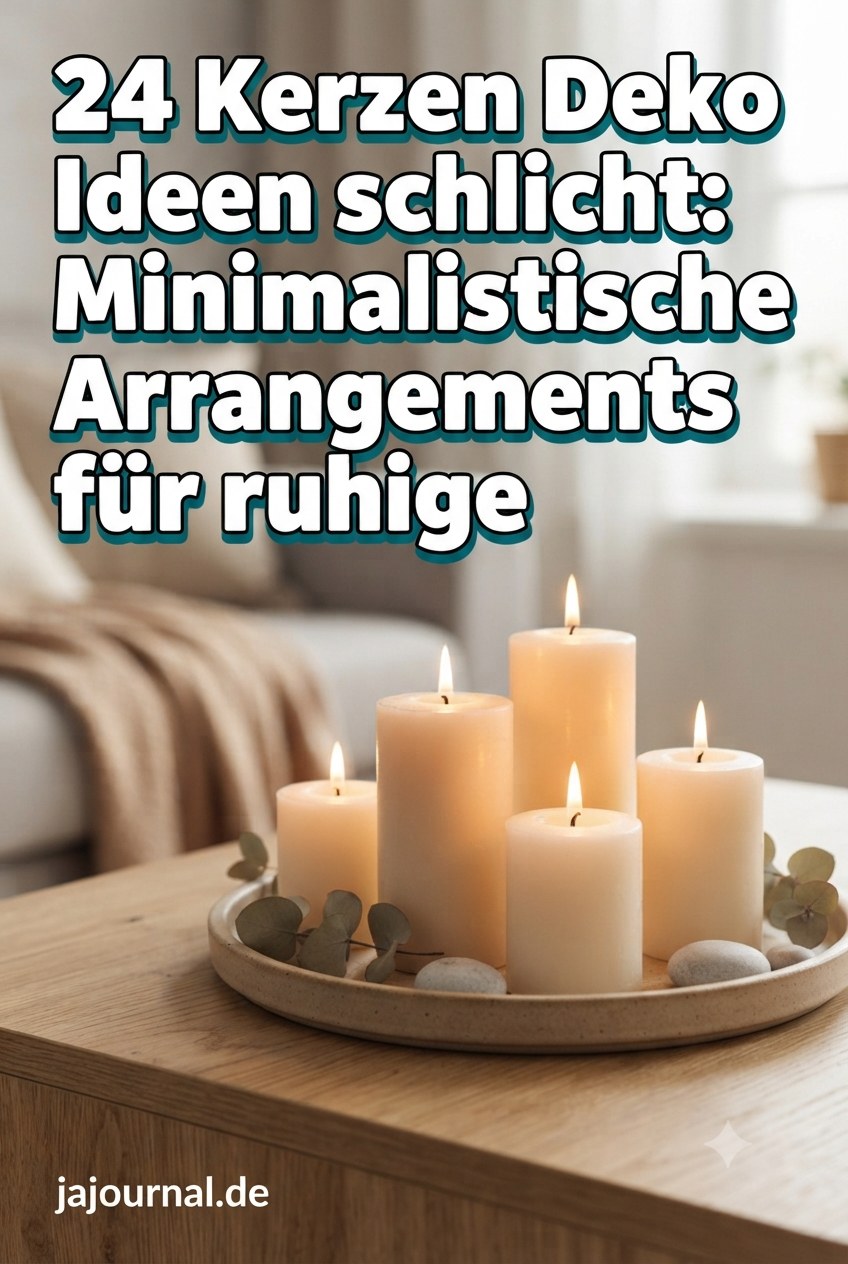 24 Kerzen Deko Ideen schlicht: Minimalistische Arrangements für ruhige Räume