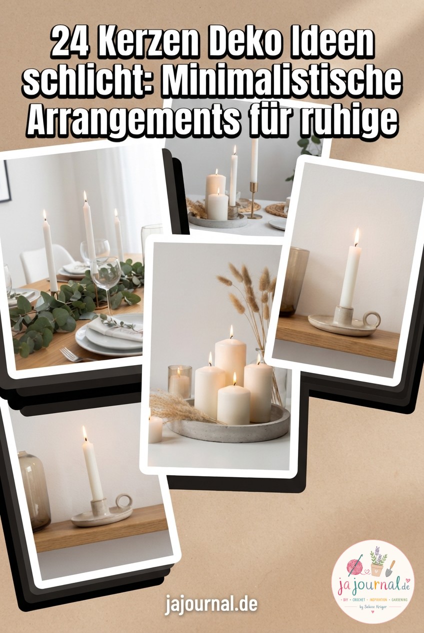 24 Kerzen Deko Ideen schlicht: Minimalistische Arrangements für ruhige Räume