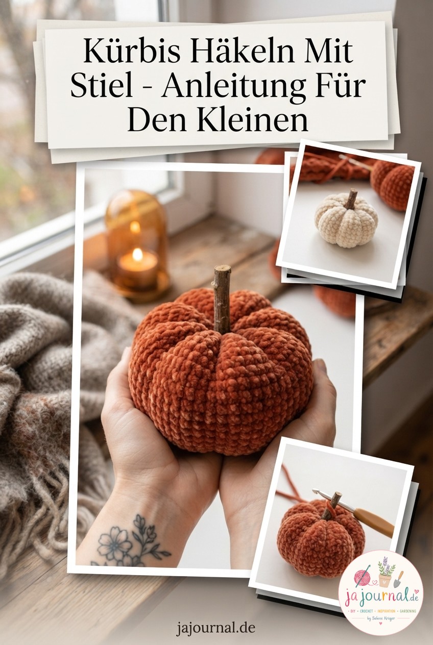 Kürbis Häkeln Mit Stiel - Anleitung Für Den Kleinen