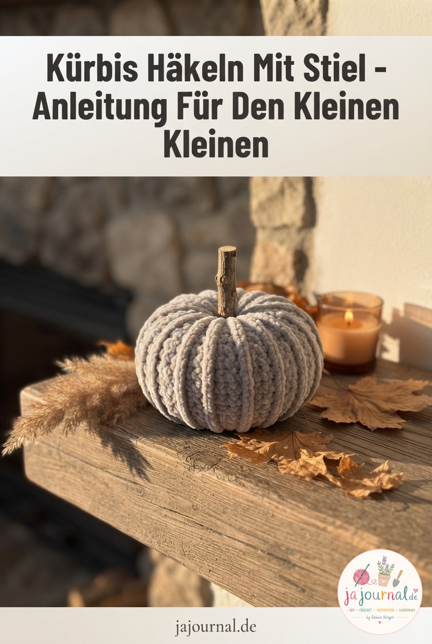 Kürbis Häkeln Mit Stiel - Anleitung Für Den Kleinen