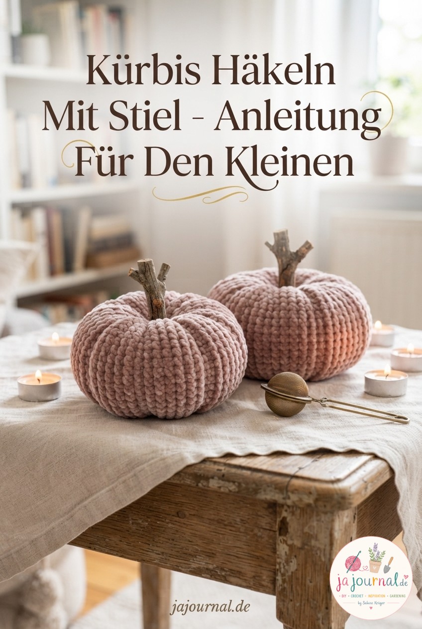 Kürbis Häkeln Mit Stiel - Anleitung Für Den Kleinen