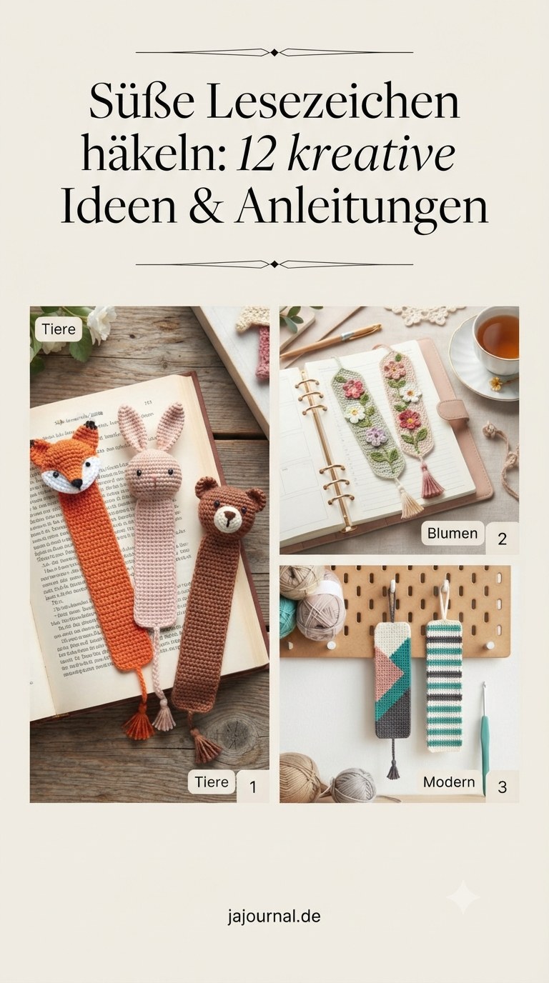 Süße Lesezeichen häkeln: 12 kreative Ideen & Anleitungen