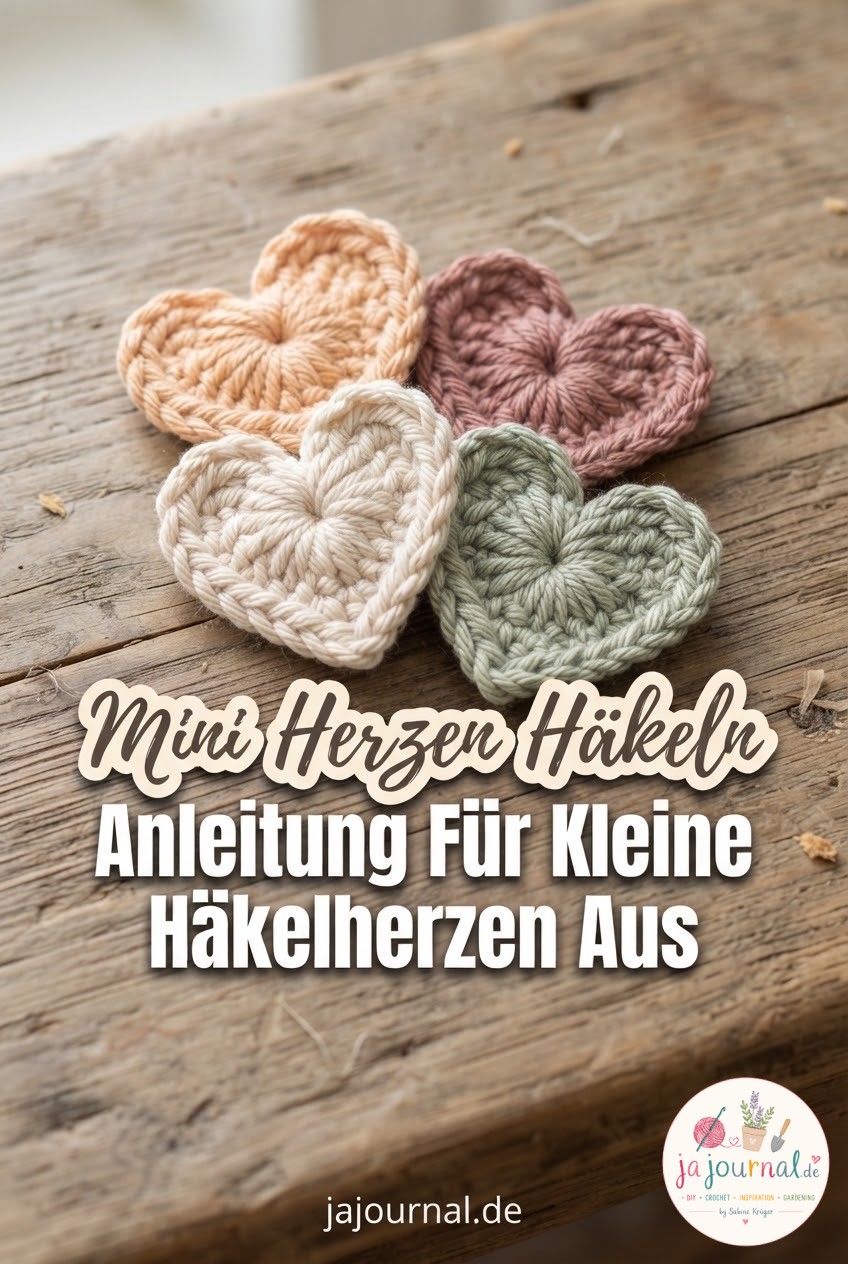 Mini Herzen Häkeln - Anleitung Für Kleine Häkelherzen Aus