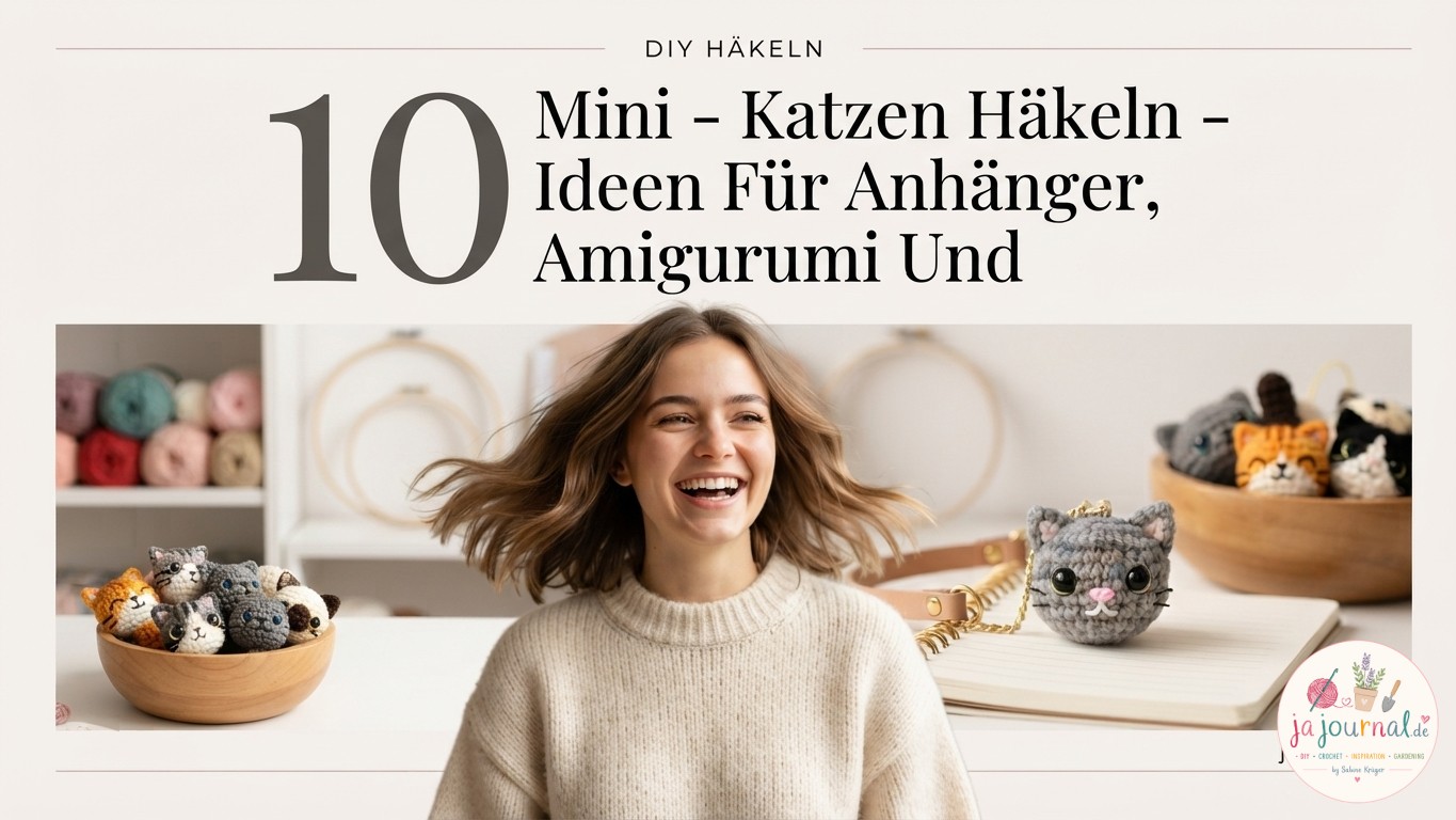10 Mini - Katzen Häkeln - Ideen Für Anhänger, Amigurumi Und