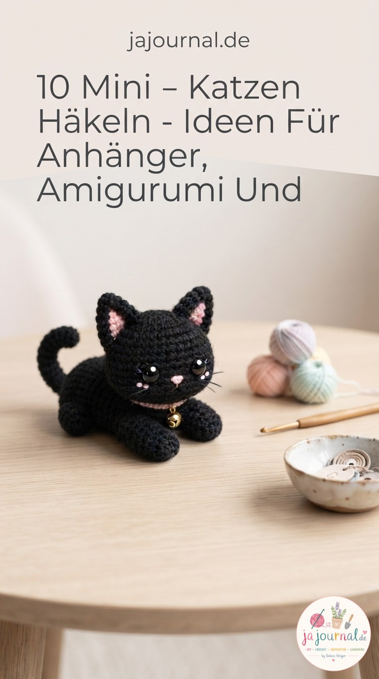 10 Mini - Katzen Häkeln - Ideen Für Anhänger, Amigurumi Und